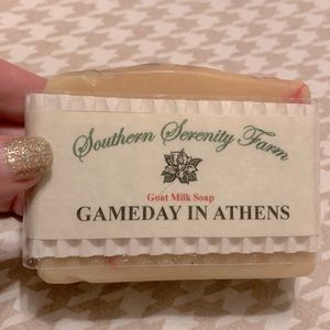 NWT. Southern Serenity Farms goat milk soap. Scent: Gameday in Athens.